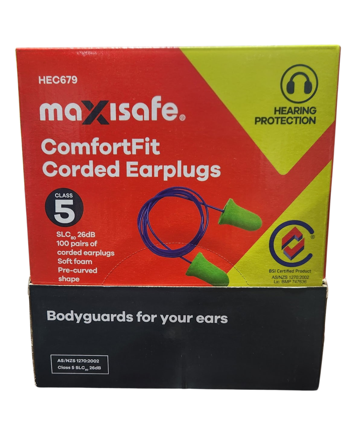 MAXISAFE COMFORT FIT CORDED EARPLUGS