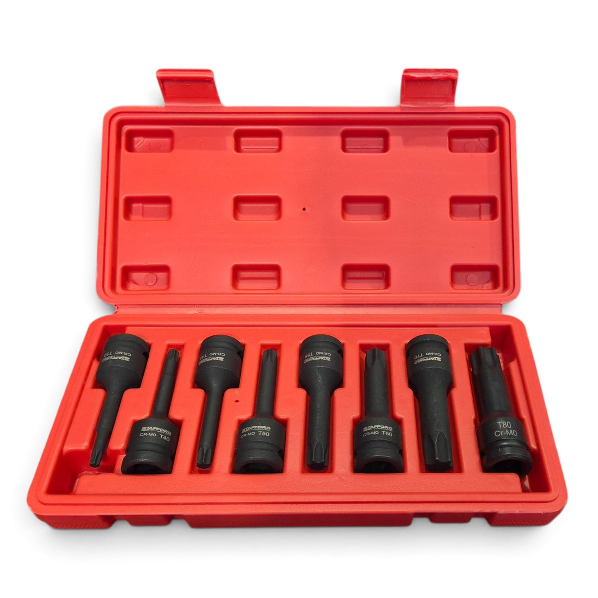 STAFFORD INDUSTRIAL 8 PIECES 1/2" DR IMPACT BIT SOCKET SET T30-T80