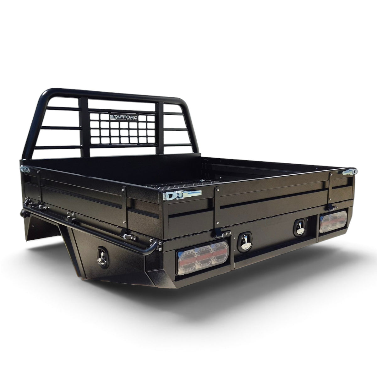 STAFFORD INDUSTRIAL ALUMINIUM UTE TRAY EX WIDE 1875 X 1800 X 860MM BLACK