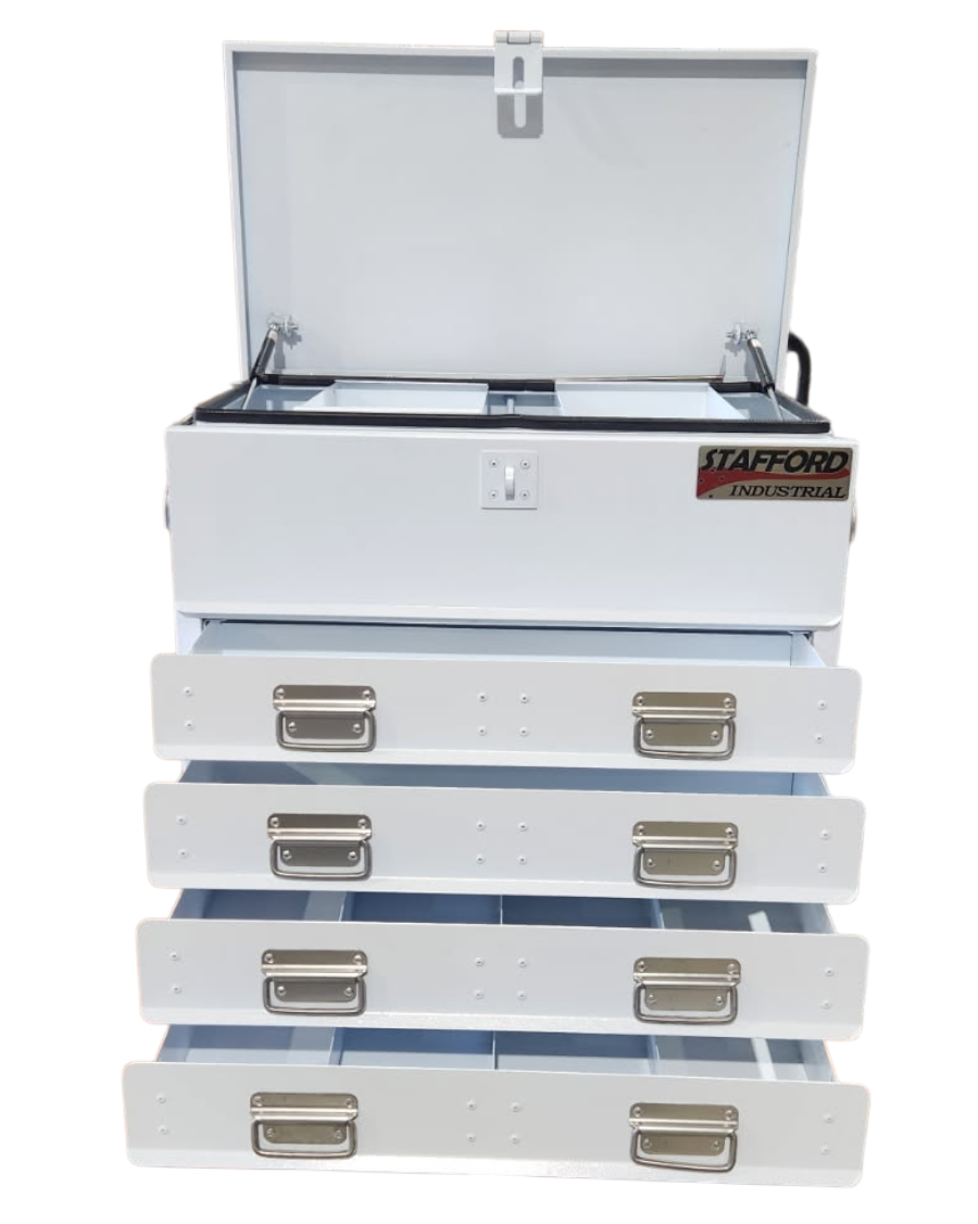 STAFFORD INDUSTRIAL TC700 SERIES 4 DRAWER WHITE TOOLBOX