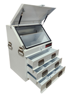 STAFFORD INDUSTRIAL TC550 SERIES UTE BOX 3 DR WHITE UTE BOX ANGLED