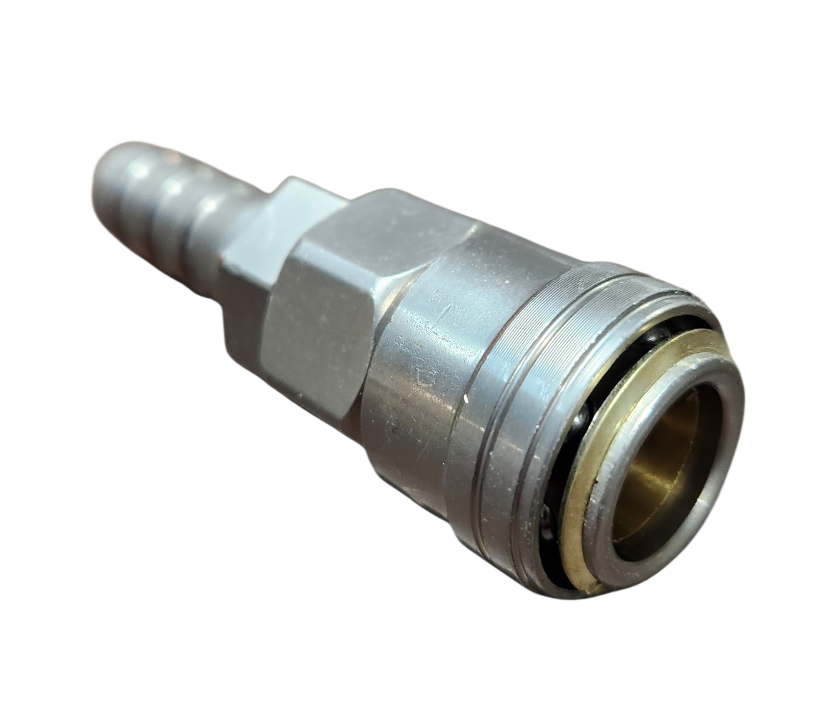 STAFFORD INDUSTRIAL 1 TOUCH 1/2" NITTO COUPLER WITH HOSE BARB