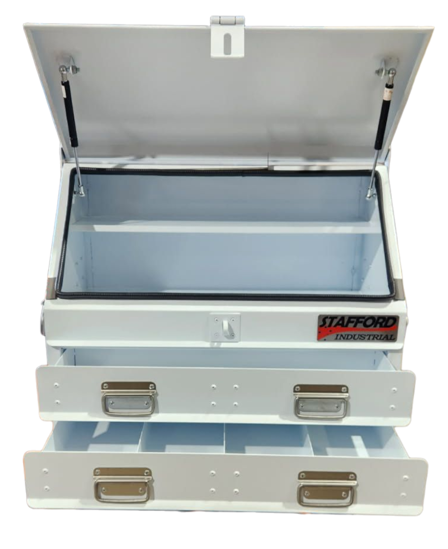 STAFFORD TC700 SERIES 2 DR WHITE TOOL BOX ANGLED