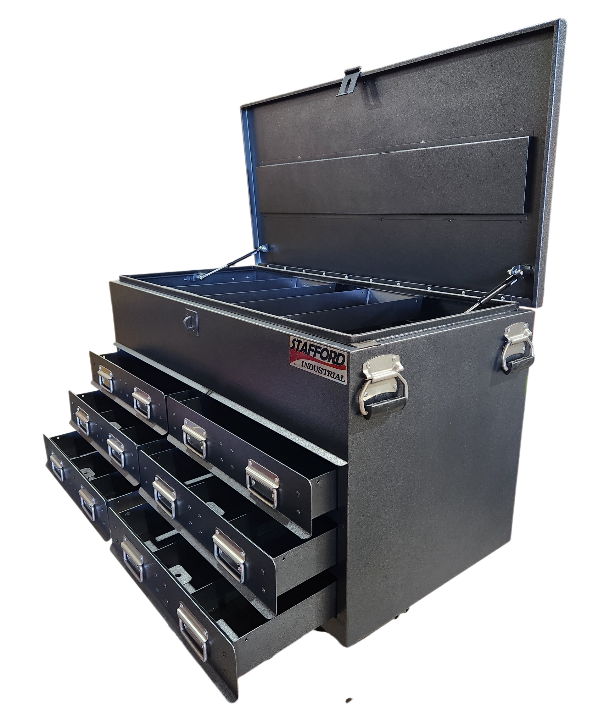 STAFFORD INDUSTRIAL BLACK 1100MM 6 DRAWER UTE BOX
