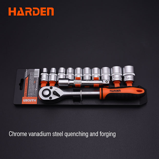 HARDEN 12PCE 1/2"DR SOCKET SET