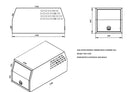 STAFFORD INDUSTRIAL DOGBOX 900MM X 1780MM X 860MM CHECKER PLATE CANOPY