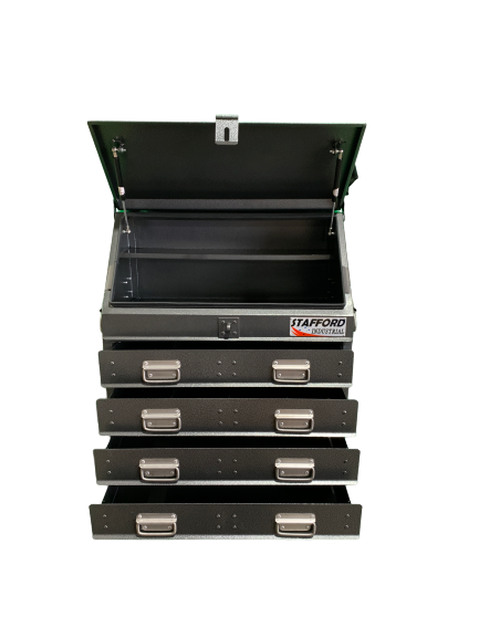 STAFFORD INDUSTRIAL TC700 SERIES 4 DRAWER ANGLE BLACK TOOL BOX